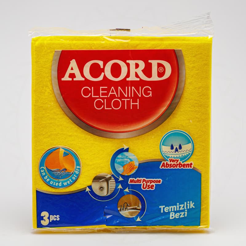 Acord Тряпки для мытя посуды 3 шт желтая (120 шт) Acord Тряпки для мытя посуды 3 шт желтая (120 шт)